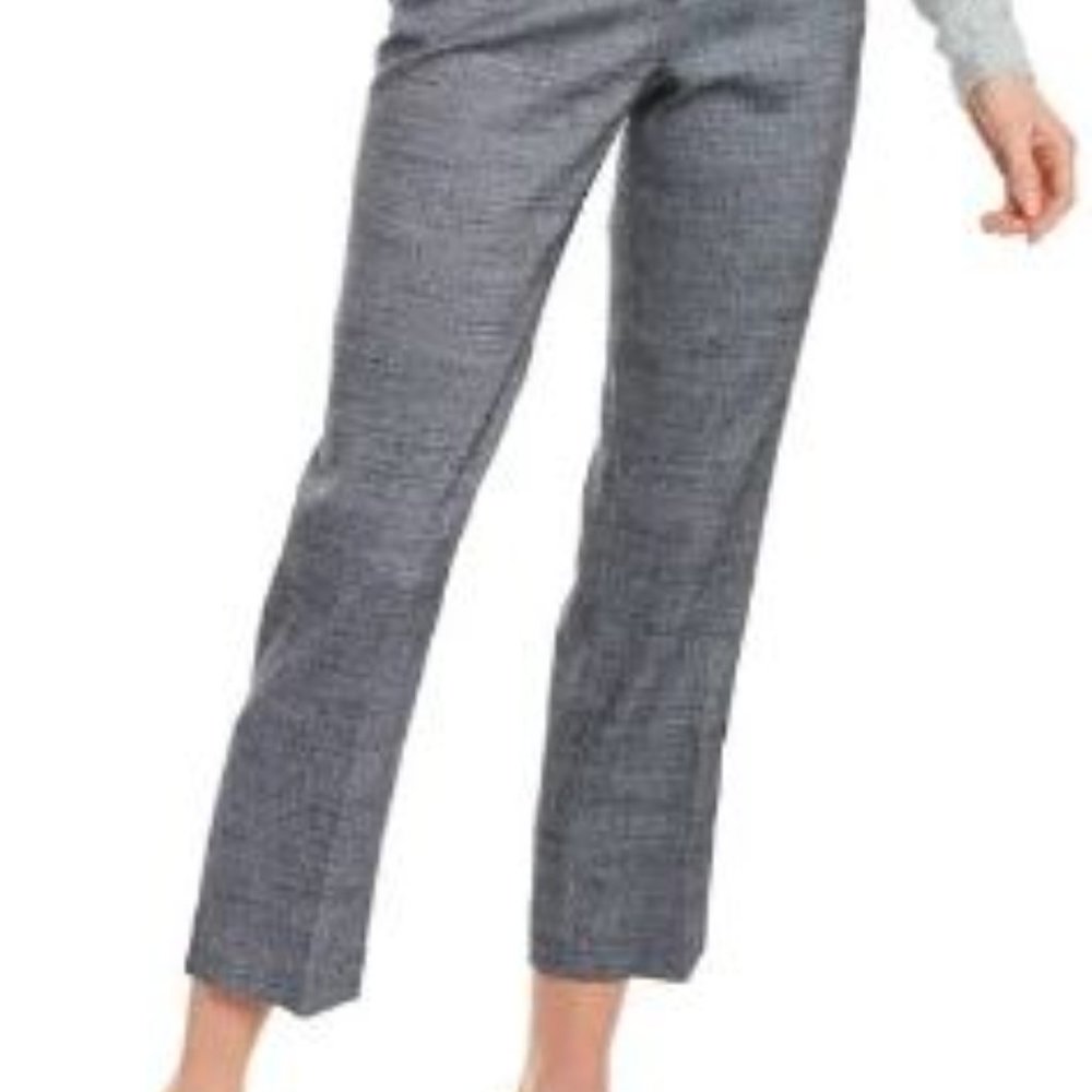 TAILORED BY REBECCA TAYLOR Twill Ankle Crop Suit Pants